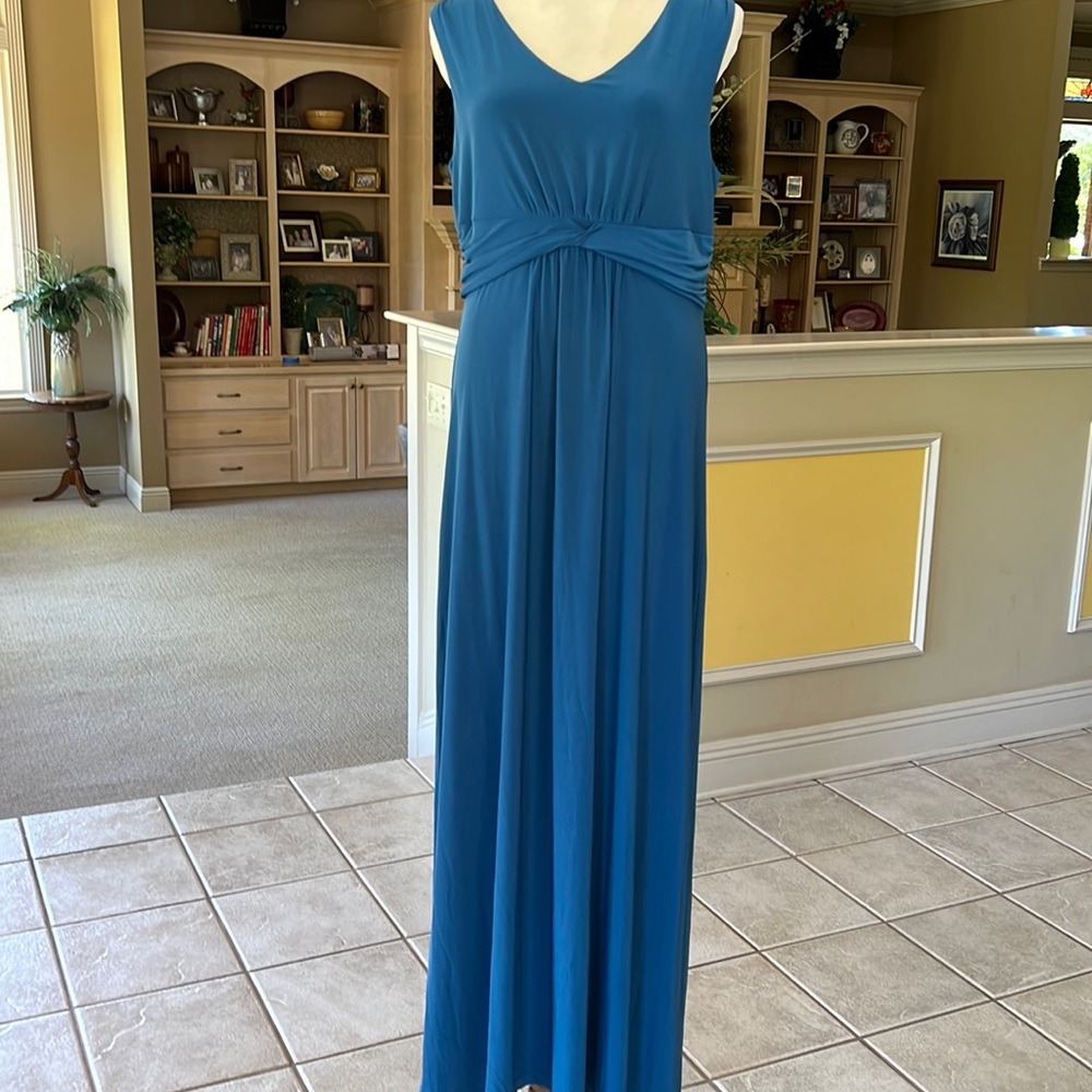 Women With Control Teal Blue Maxi Dress Size Small S